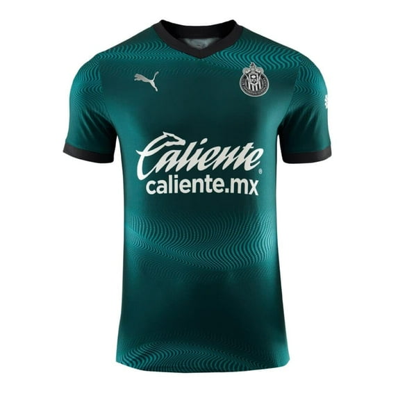 PUMA Chivas Men’s Authentic Third Jersey 2023/24 (US, Alpha, Large, Regular, Regular, Emerald Green)