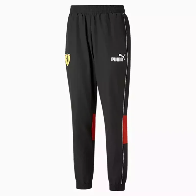 PUMA Ferrari Race SDS Pants Mens XL Black Color Block Adjustable Draw Cords Logo
