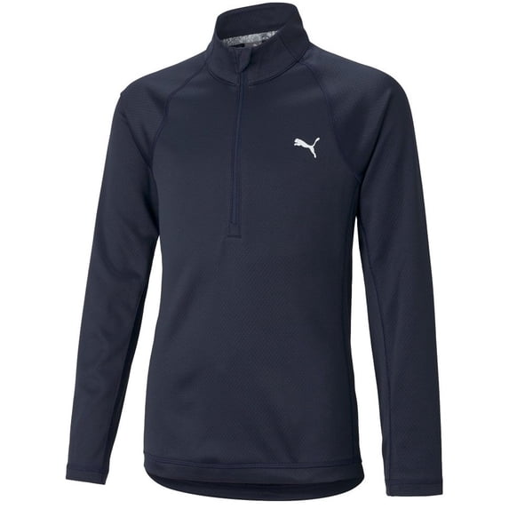 PUMA Girls 1/4 Zip Navy Blazer Large