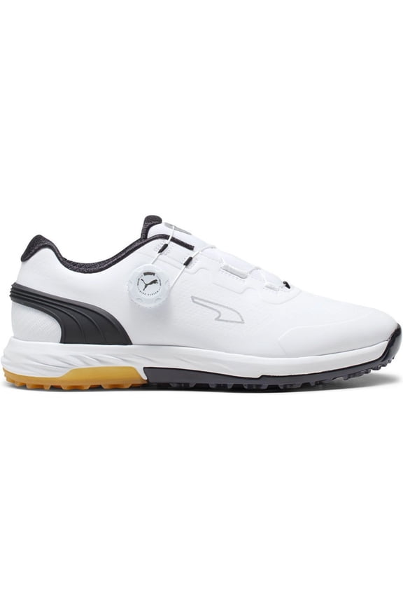 NEW Puma Men's Alphacat Nitro Disc Golf Shoes White/Black/Gum Size 12M