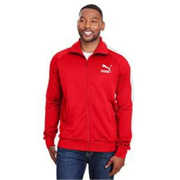 PUMA Golf Men's Alpha T7 Full-Zip Jacket, 2X-Large Hi Risk Red -