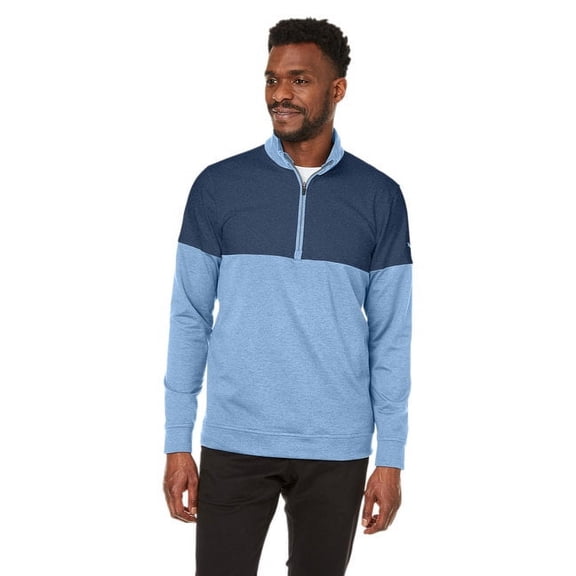 PUMA Golf Men's Cloudspin Warm Up 1/4 Zip Pullover,2X-Large Blue Bell/Dark Denim -