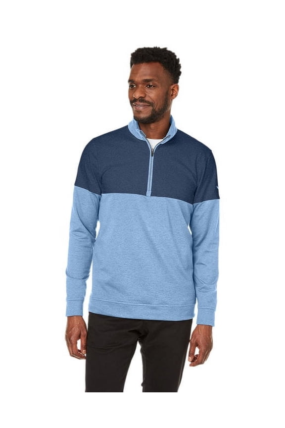 Golf Men's Cloudspin Warm Up 1/4 Zip Pullover,2X-Large Blue Bell/Dark Denim -