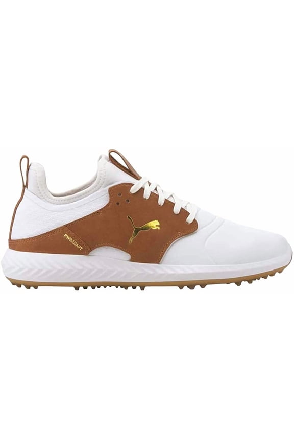 Ignite PWRADAPT Caged Crafted Golf Shoes Medium 12.5 White/Brown