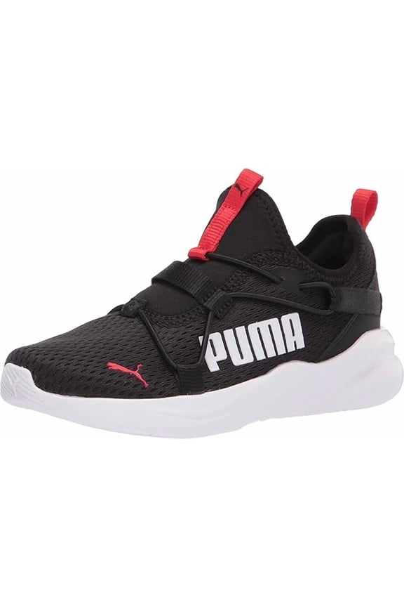 Little Kid's Puma Rift Slip On Pop Puma Black-High Risk Red (194774 01) - 3.5