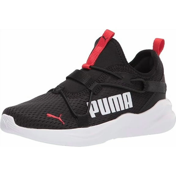 Little Kid's Puma Rift Slip On Pop Puma Black-High Risk Red (194774 01) - 3