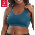 thumbnail image 1 of PUMA Ladies' Sports Bra, 3-pack (Blue/Green/Grey, Medium), 1 of 3