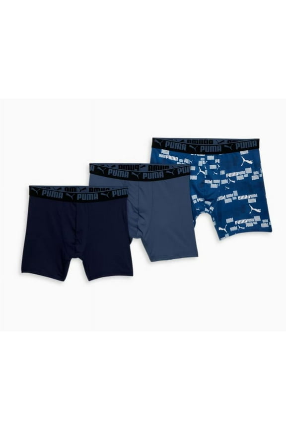 MEN'S 3 PACK - 233 BLUE PRINT XLARGE - BOXER BRIEF UNDERWEAR PERFORMANCE