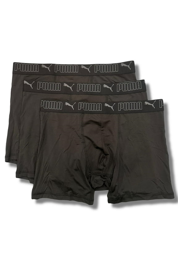 MEN'S 3 PACK - 243 PHY SOLID BLACK - LARGE - UNDERWEAR X3 BOXER BRIEF