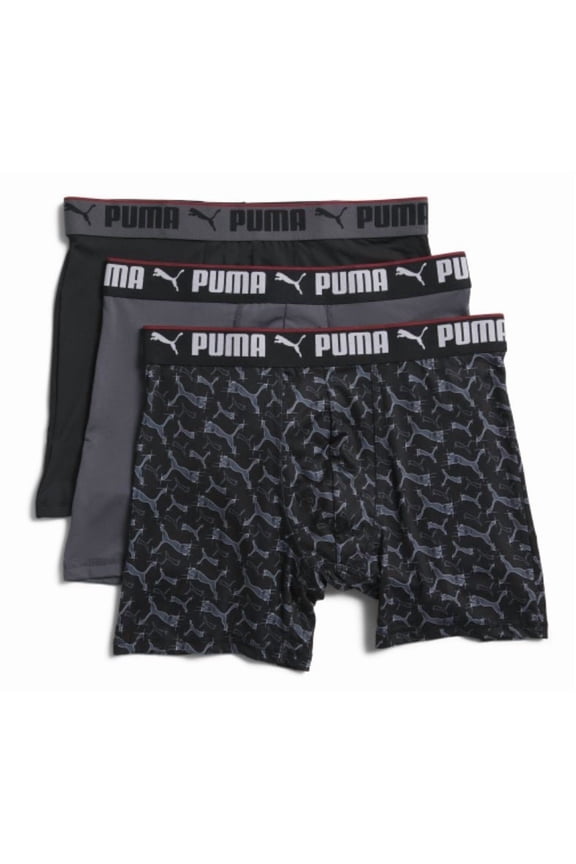 MEN'S 3 PACK - PHG 243 256 LOGO SH BLACK - LARGE - UNDERWEAR X3 BOXER BRIEF