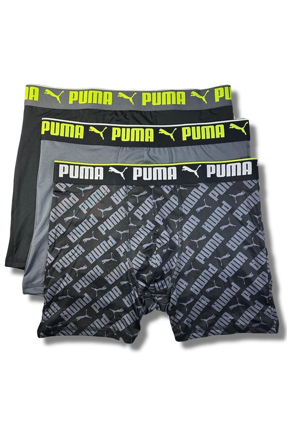 MEN'S 3 PACK - PHG 243 842 GREY - LARGE - UNDERWEAR X3 BOXER BRIEF