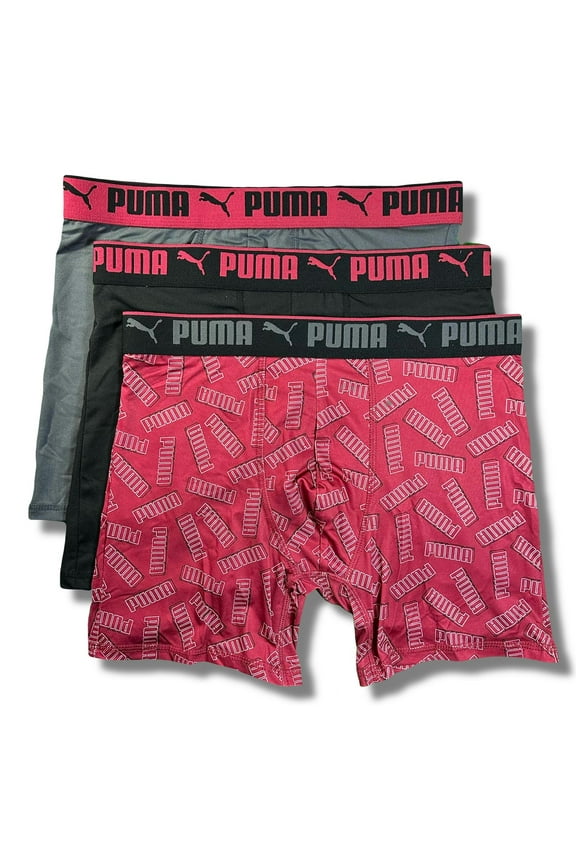 MEN'S 3 PACK - PHG 243 - 987 RED - LARGE - UNDERWEAR X3 BOXER BRIEF