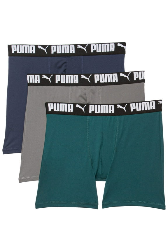 MEN'S 3 PACK - PHR GREEN NAVY MEDIUM - BOXER BRIEF UNDERWEAR PERFORMANCE