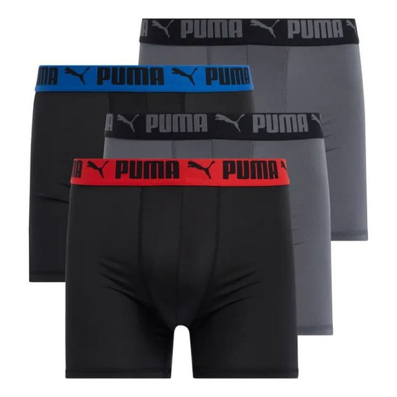 PUMA MEN'S 4 PACK - BBOX 243 MULTI 2 LARGE - BOXER BRIEF UNDERWEAR PERFORMANCE