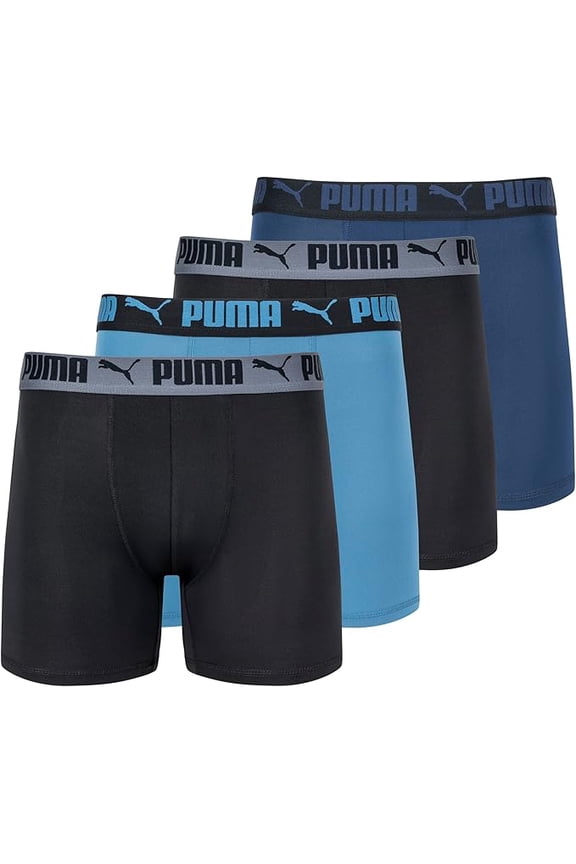 MEN'S 4 PACK - BBOX 263 LIGHT BLUE LARGE - BOXER BRIEF UNDERWEAR PERFO