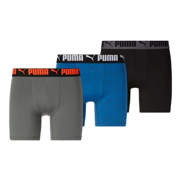 PUMA Men's 3 Pack Athletic Fit Boxer Briefs 434-L
