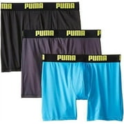 PUMA Men's 3 Pack Boxer Brief, Bright Blue, X-Large, CW