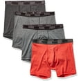 thumbnail image 1 of PUMA Men's 4 Pack Tech Boxer Brief, Red/Grey, Large, 1 of 3