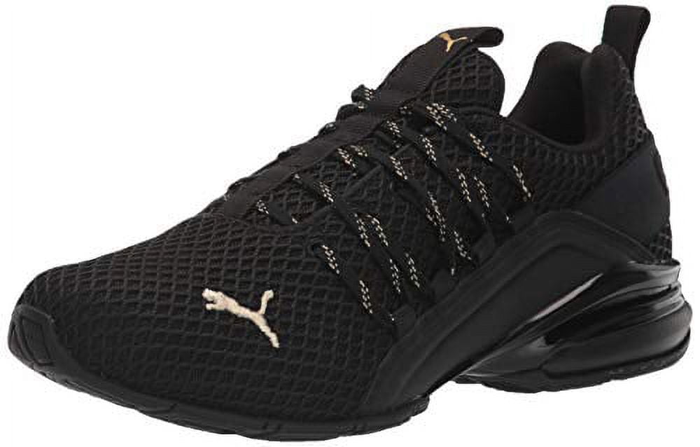 Men Axelion Puma Axelion Spark Black Gold PUMA Men's Axelion Spark  Cross-Trainer, Black Team Gold,
