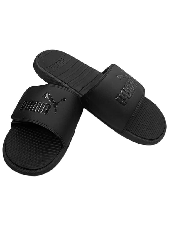 Men's Cool Cat Hook and Loop Slide Sandal, Black, US Men's Size 11