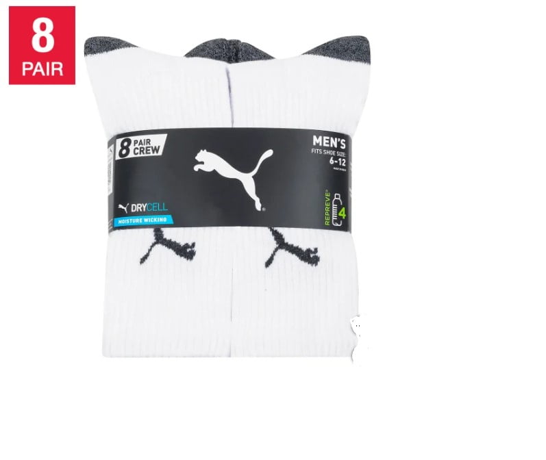 Puma men's crew sock 8-pair hotsell