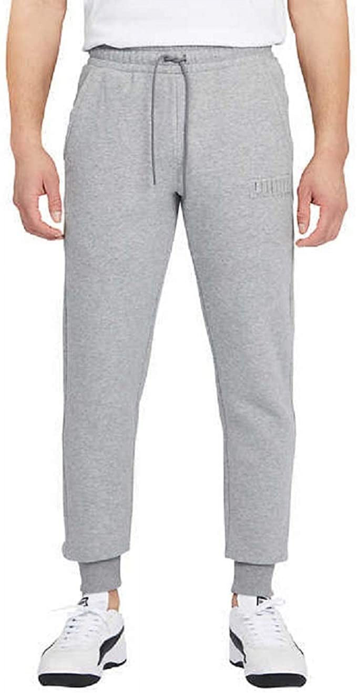 PUMA Men's Embossed Logo Fleece Jogger Pants Sweatpants, Gray Heather Medium - image 1 of 2