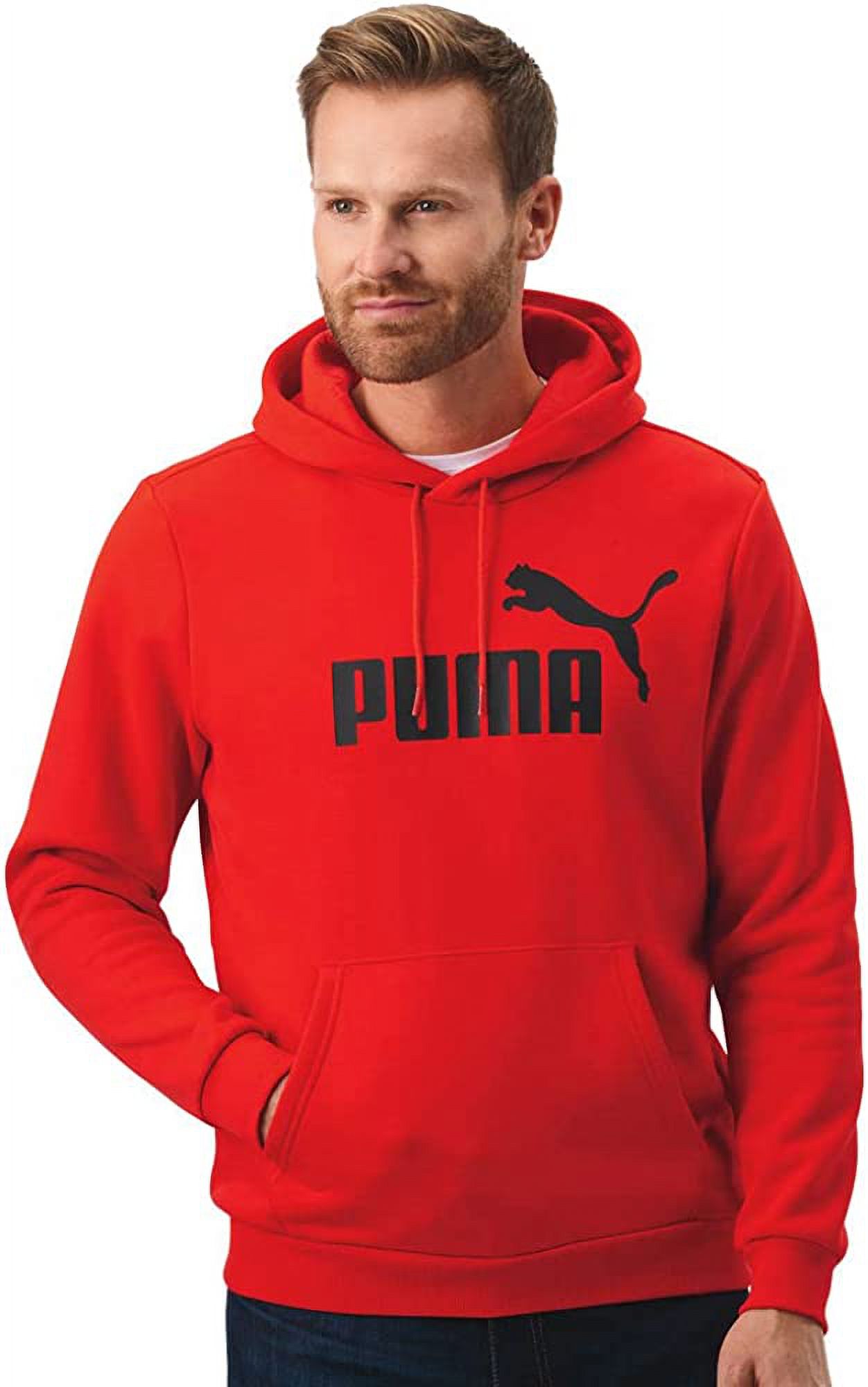 PUMA Men's Essentials Big Logo Fleece Hoodie Large High-risk Red ...