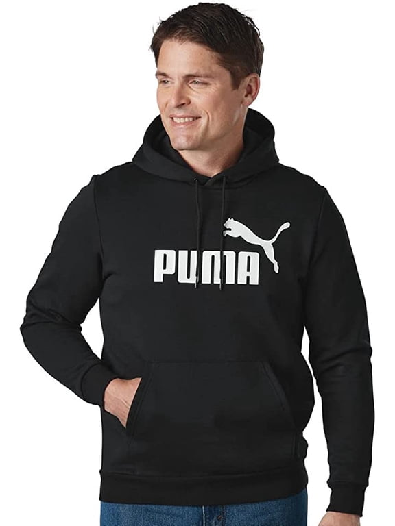 Men's Puma Essentials Big Logo Black Fleece Hoodie - M