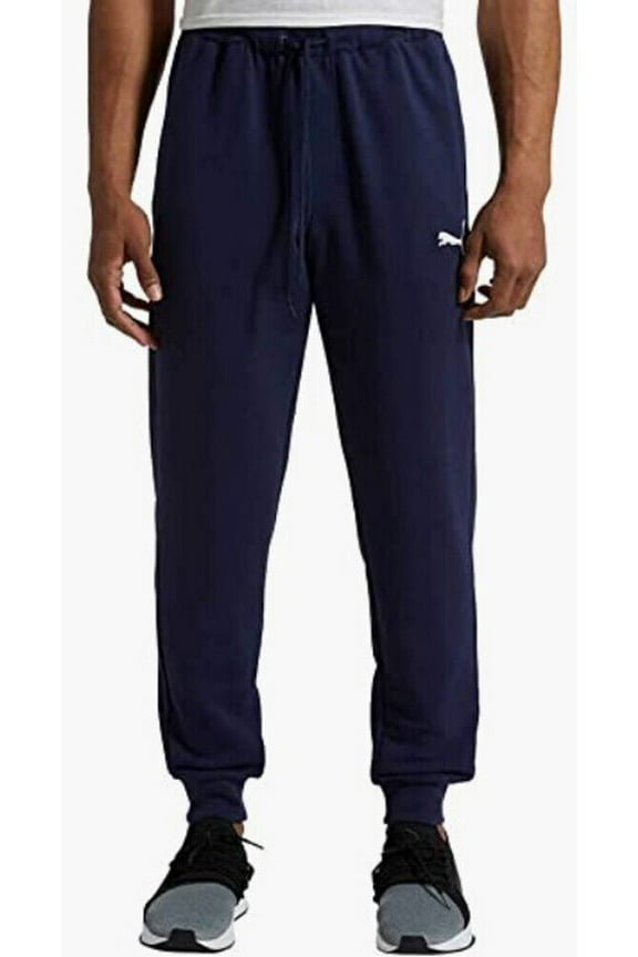 Men's French Terry Jogger Drawstring Sweatpant in Solid Navy, Size Small