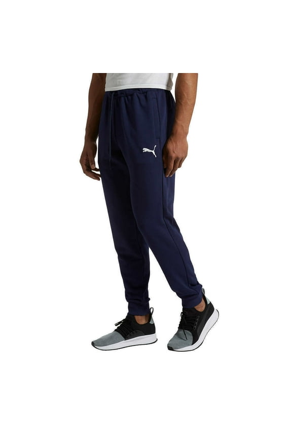 Men's French Terry Jogger Drawstring Sweatpants in Solid Navy, Size Medium