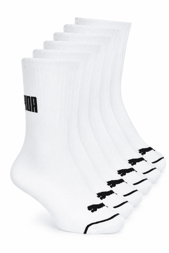 Men's High Quarter Cushion Socks, 6 Pack (Shoe Size: 8-12 / Sock Size: 10-13)