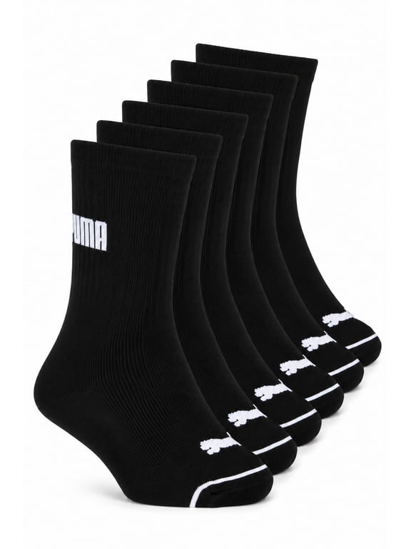 Men's High Quarter Cushion Socks, 6 Pack (Shoe Size: 8-12 / Sock Size: 10-13)