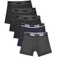 thumbnail image 1 of PUMA Men's Performance Boxer Briefs, Black/Blue, Medium, 1 of 2