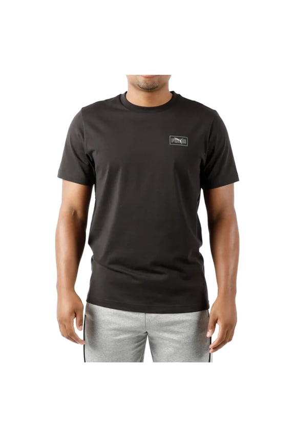 Men's Short Sleeve Crew Neck Logo Tee Shirt (US, Alpha, Large, Regular, Regular, Black)