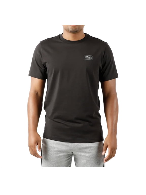 Men's Short Sleeve Crew Neck Logo Tee Shirt (US, Alpha, X-Large, Regular, Regular, Black)
