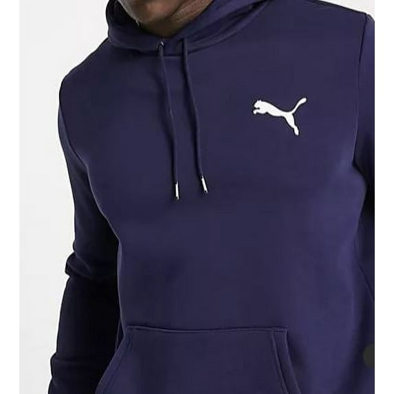 PUMA Men's Small Logo Hoodie (Peacoat , L)