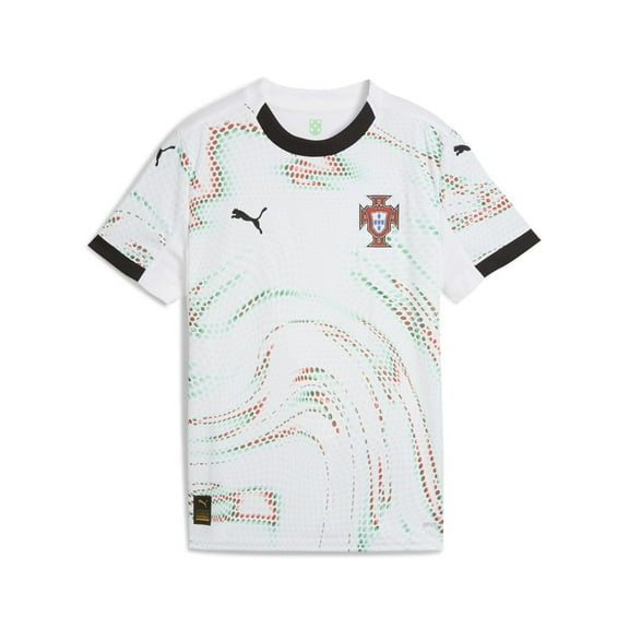 PUMA Men's Soccer 2025 Portugal Youth Home & Away Jersey - Performance Technology, Official Badge, Youth Fit (US, Alpha, X-Large, Regular, Regular, Away - White)