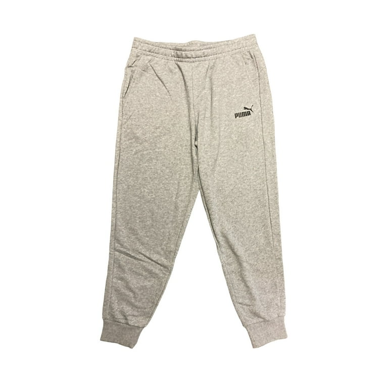 PUMA Men s Soft Cotton Blend Essential Logo Inner Drawstring Jogger Pant Medium Gray Heather L Walmart