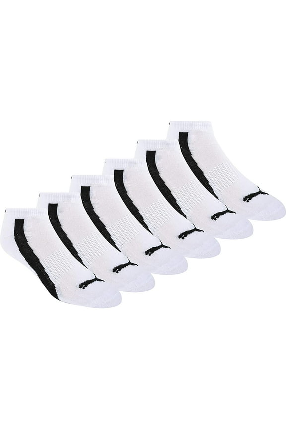 Mens 6-Pack Low Cut Socks White/Black