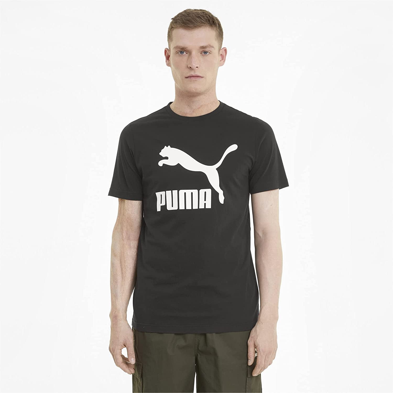 PUMA Mens Classics Logo T-Shirt BLK-M