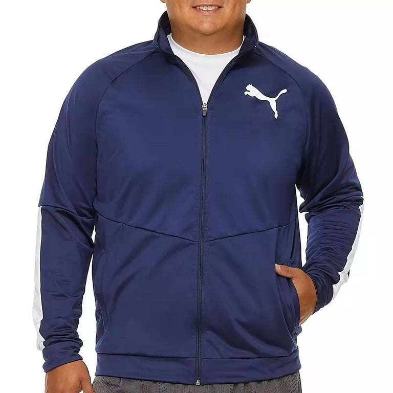 PUMA Mens Contrast Jacket 2.0 Bt XX Large Big Tall Peacoat White Walmart