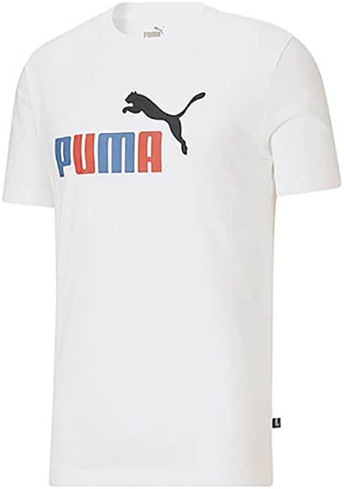 PUMA Mens Logo WHT-L T-Shirt Essentials 2