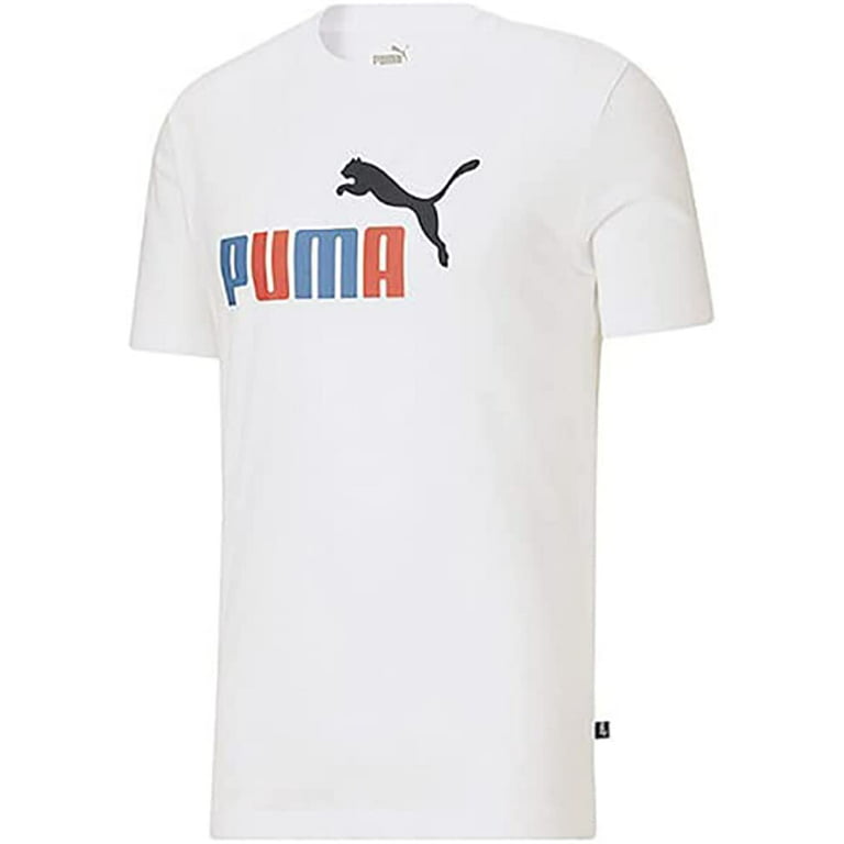 PUMA Mens Essentials 2 Logo WHT-L T-Shirt