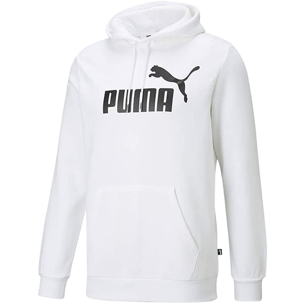 Puma Men's Hybrid Gold Logo Hoodie White Size Medium