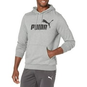 PUMA Mens Essentials Big Logo Fleece Hoodie X-Large Medium Gray Heather