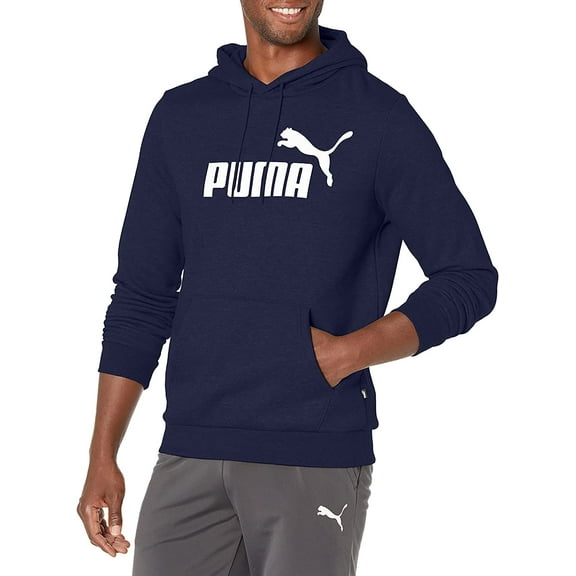 PUMA Mens Essentials Big Logo Fleece Hoodie XX-Large Peacoat