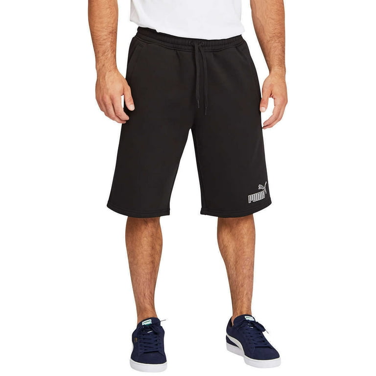 PUMA Mens Fleece Shorts Black Large Walmart