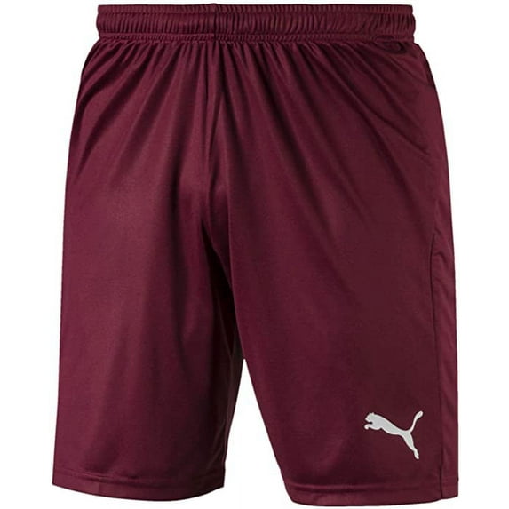PUMA Mens Liga Core Shorts - Cordovan/White - Small