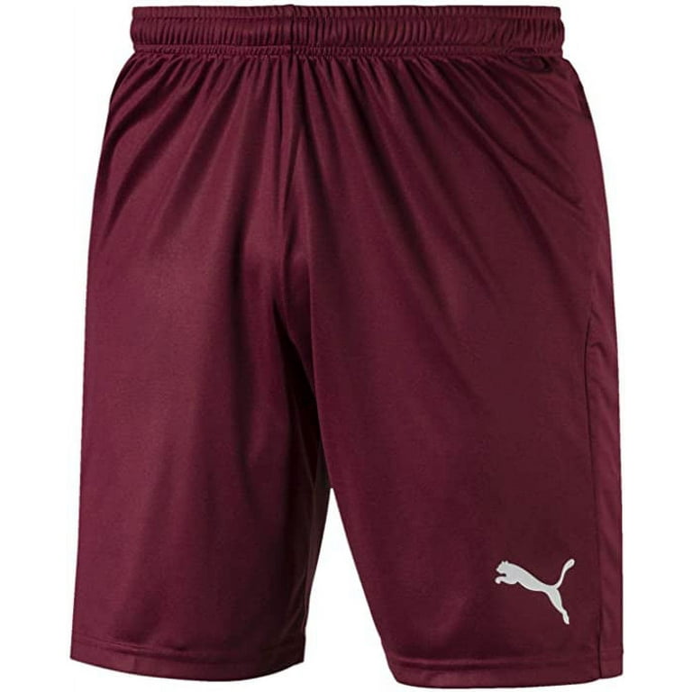 PUMA Mens Liga Core Shorts Cordovan/White X-Large