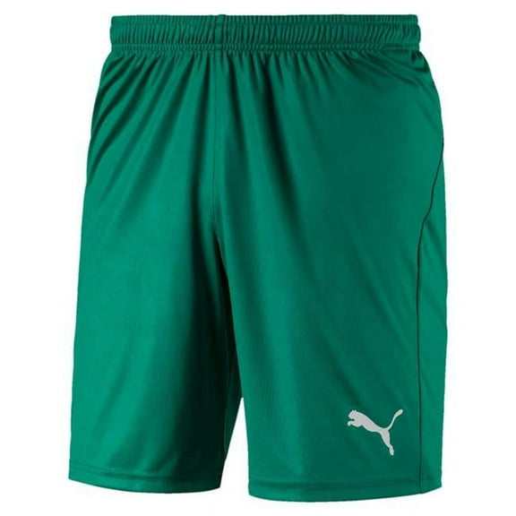 PUMA Mens Liga Core Shorts - Pepper Green/White - Small